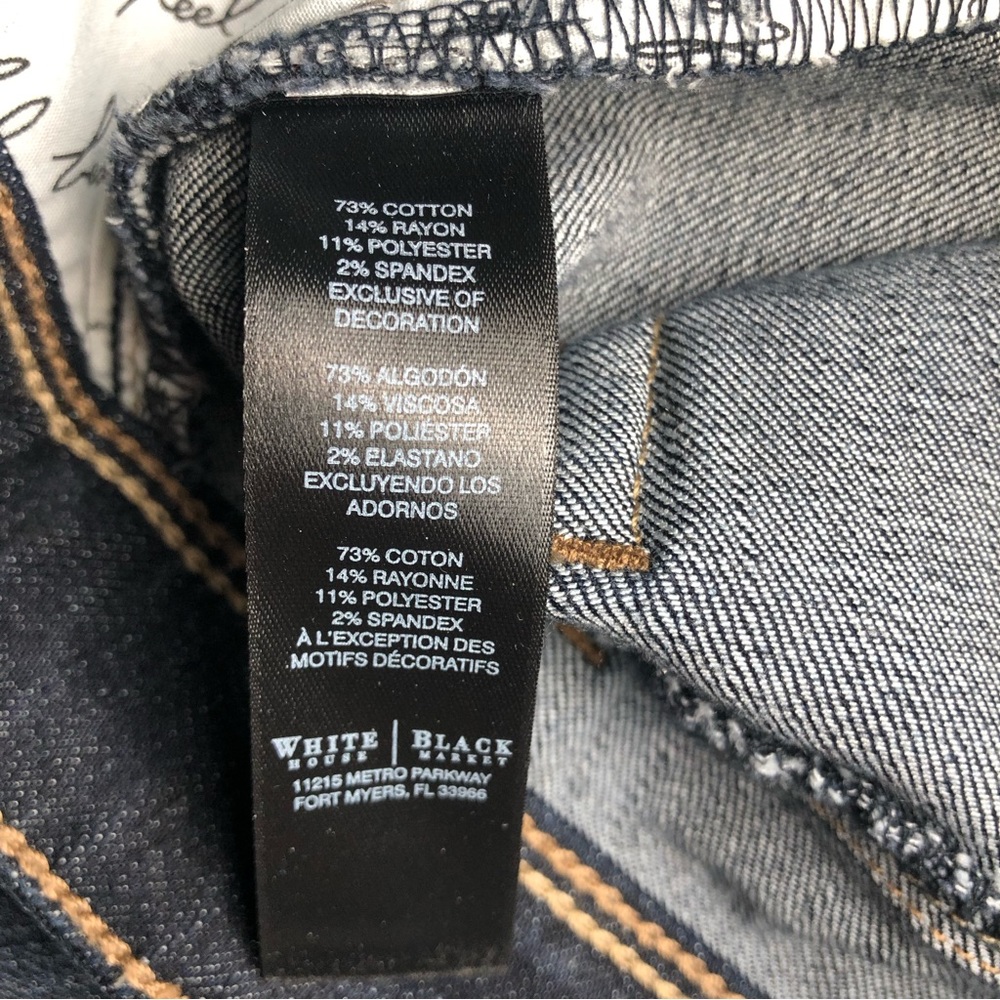 ⭐️NEW⭐️White House Black Market (WHBM) The Slim Leg Blue Jeans - Picture 7 of 10